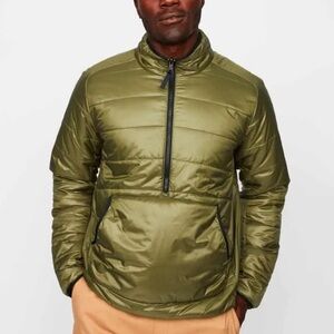 Olive Green Men's Puffer Jacket